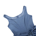 Floral Appliqu¨¦ Denim Slip Mini Dress