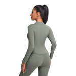 Half-Zip Long-Sleeve Seamless Top