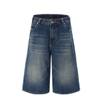 Baggy Bermuda Washed Denim Shorts