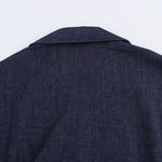 Short-Sleeve Button-Front Denim Midi Dress