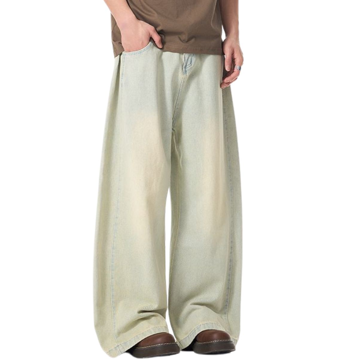 Heavy Washed Oversized Denim Jeans