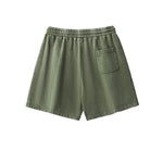 Faded Washed Loose-Fit Cotton Shorts