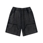 Raw Edge Patchwork Shorts