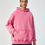 Sweat à capuche délavé avec poche kangourou