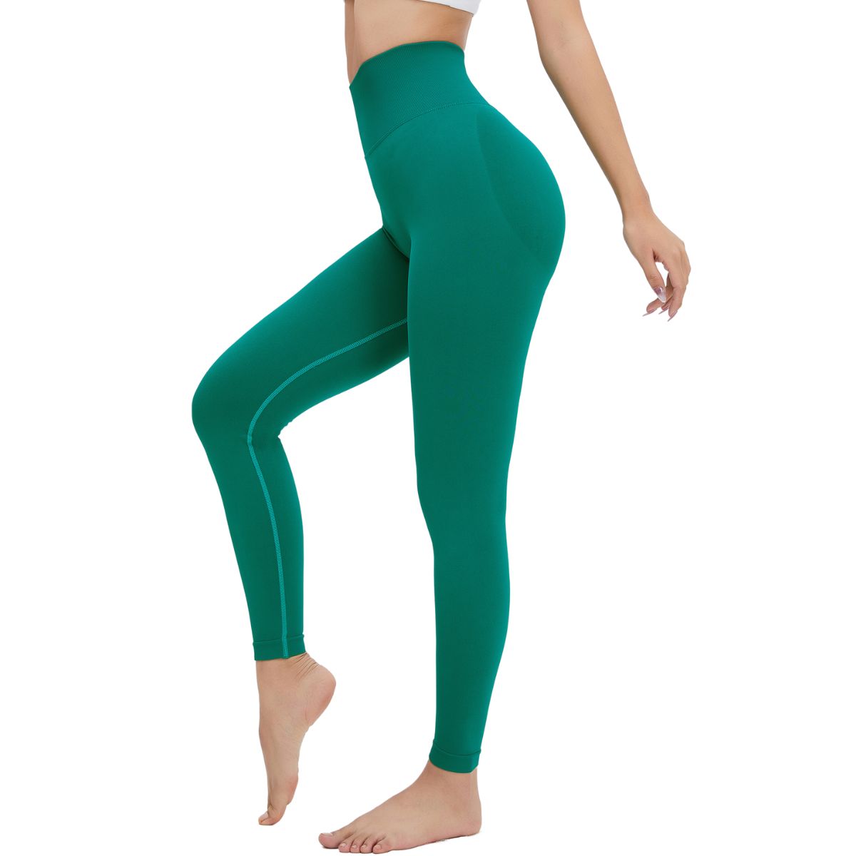 High-Waisted Solid Yoga Leggings