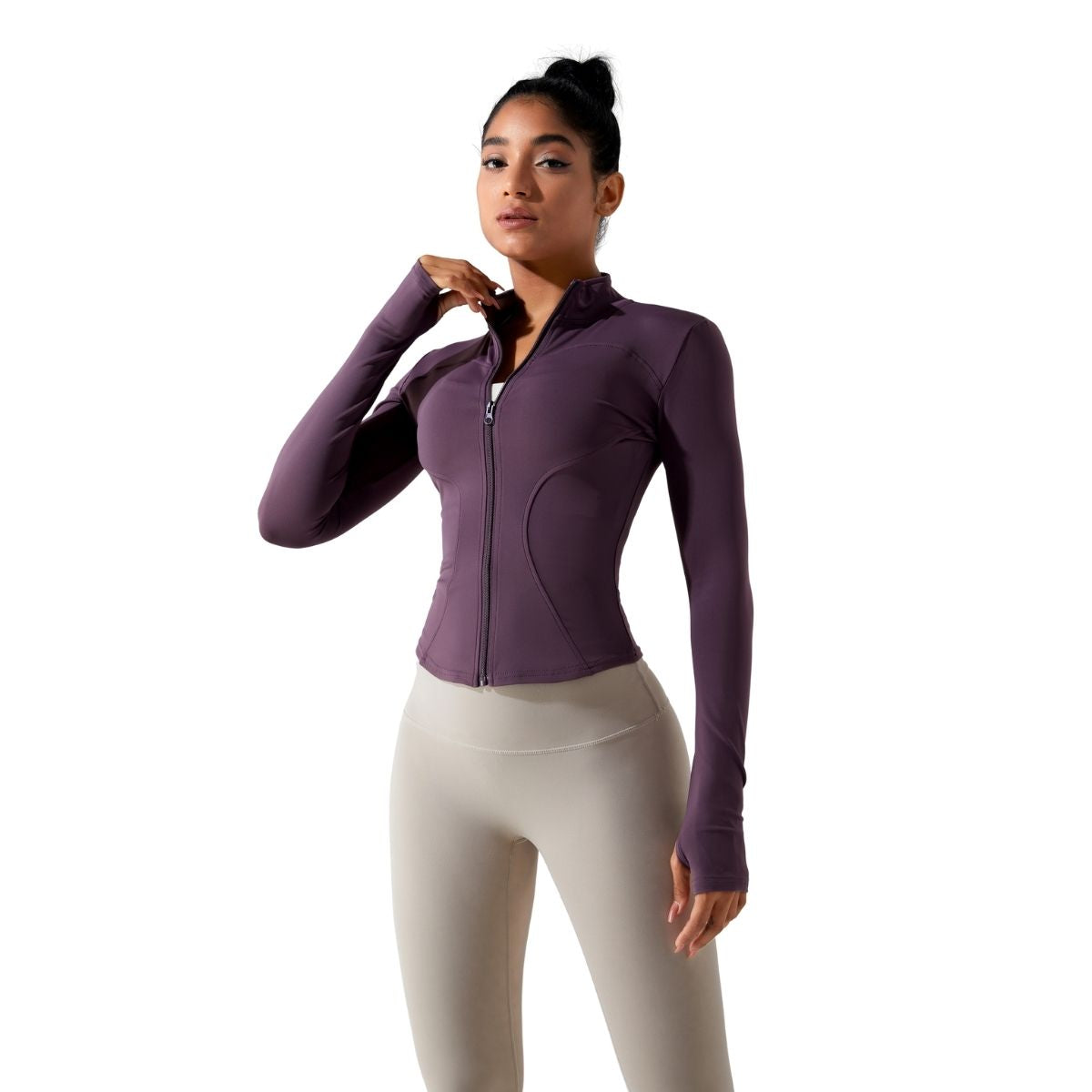 Tailored Fit Thumbhole Full-Zip Jacket