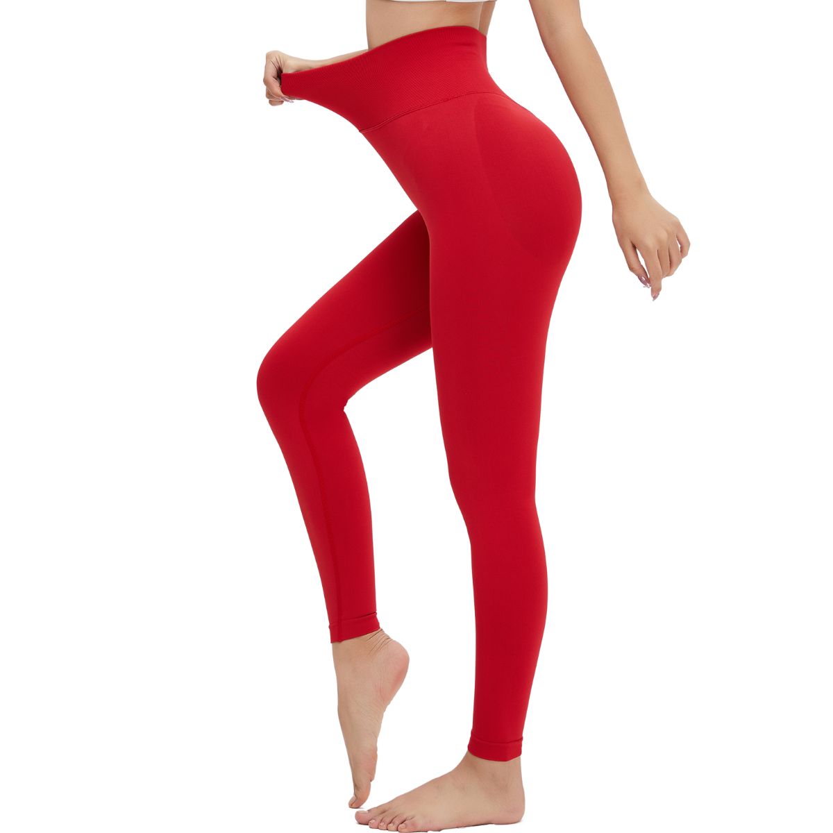 High-Waisted Solid Yoga Leggings