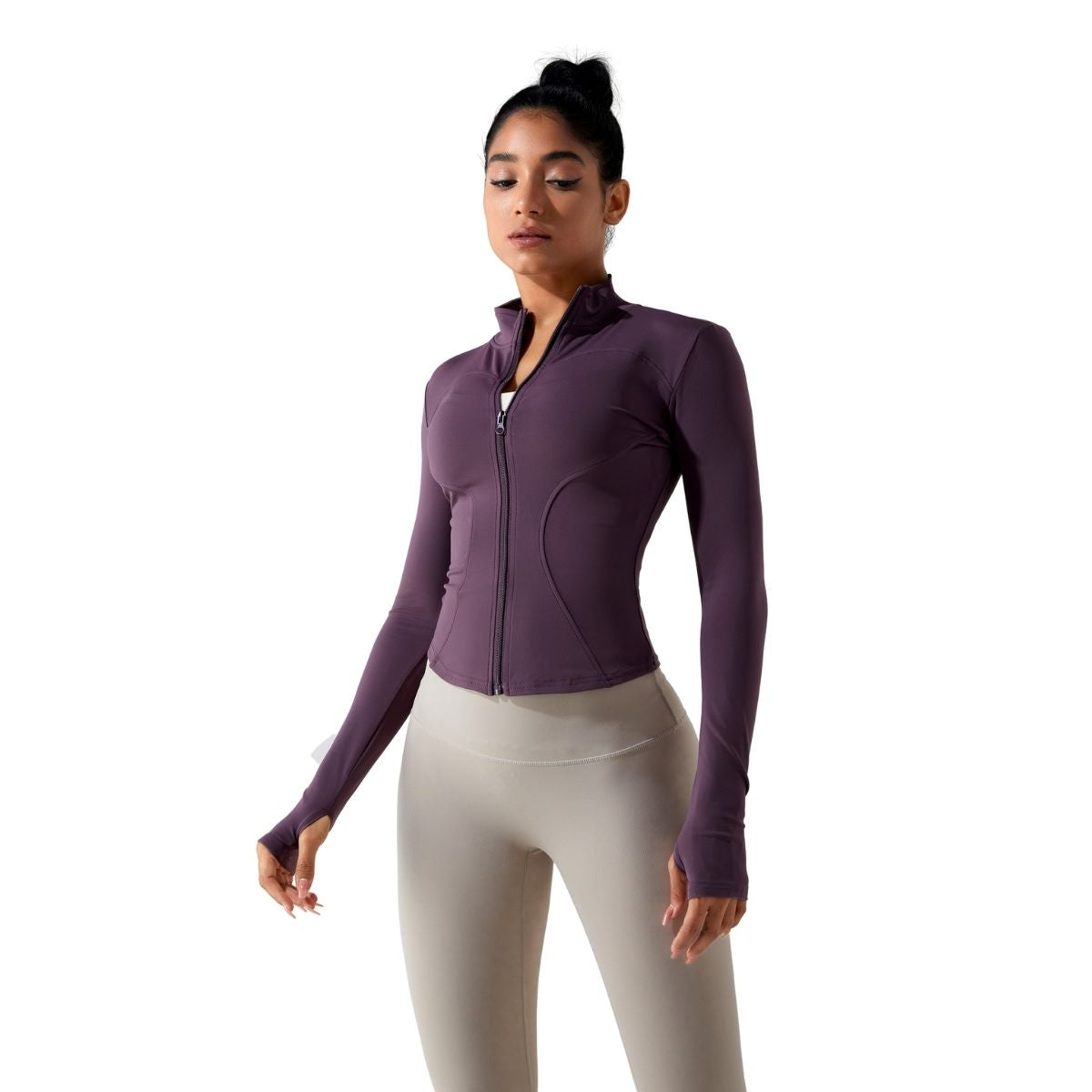 Tailored Fit Thumbhole Full-Zip Jacket