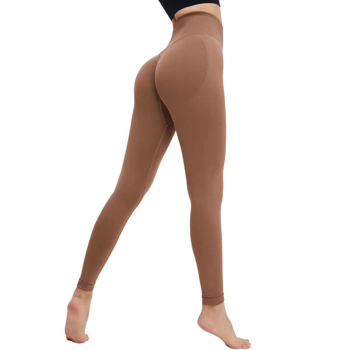 High-Waisted Solid Yoga Leggings