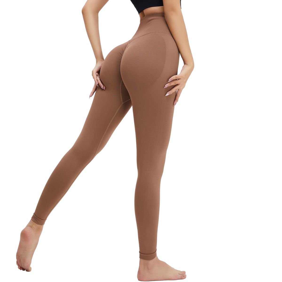 High-Waisted Solid Yoga Leggings