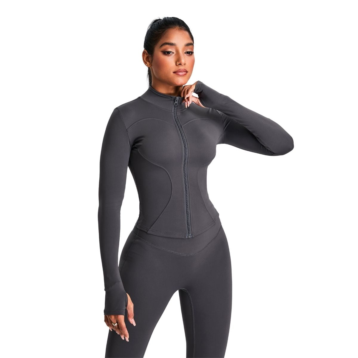 Tailored Fit Thumbhole Full-Zip Jacket