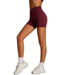 Solid Color Crossover Yoga Shorts