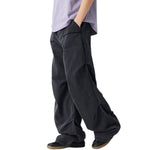 Side-Pleated Oversized Denim Jeans