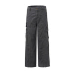 Front Seam Baggy Cargo Pants-INNBLAC Fashion Apparel
