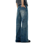 Patched & Painted Ripped Denim Jeans