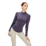 Solid Color Tailored Fit Full-Zip Jacket