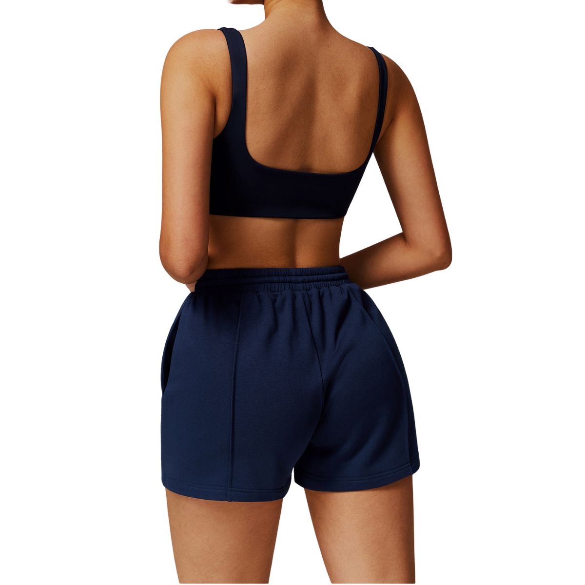 Women's Solid Pleated Cotton Shorts