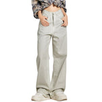 Distressed Dirty White Denim Jeans