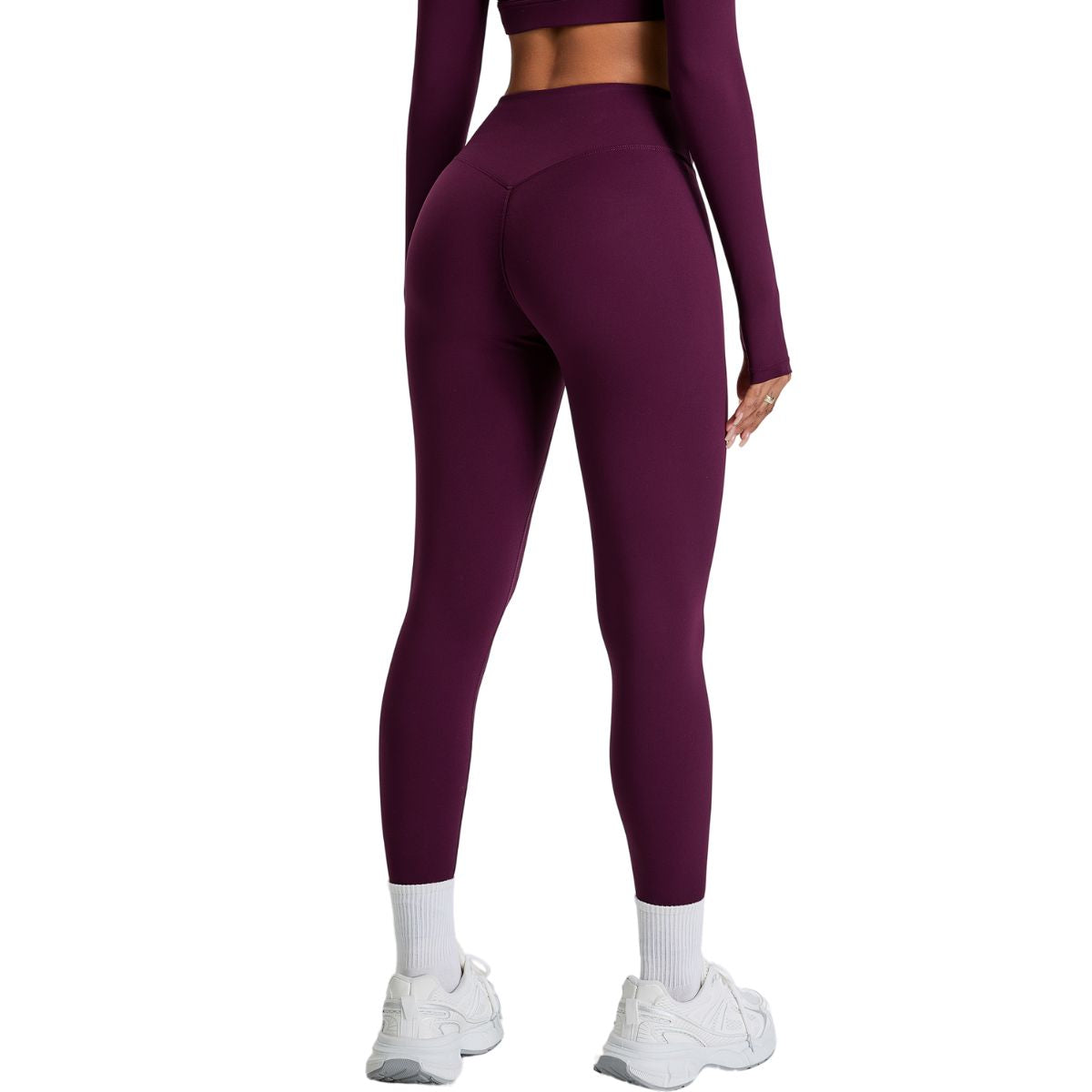 High-Waisted Solid Color Workout Leggings