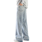 Relaxed Fit Patchwork Washed Denim Jeans