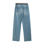 Pearl-Frog Embroidered Wide-Leg Jeans