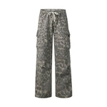 Relaxed Fit Leopard Cargo Trousers
