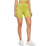 High-Waisted Solid Color Yoga Shorts