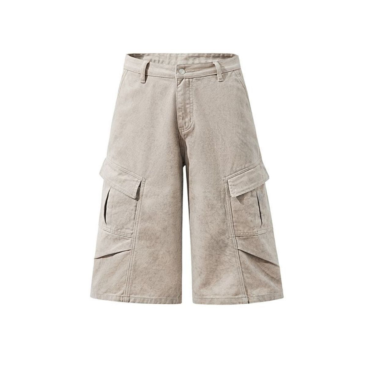 Cargo Wide-Leg Cropped Cotton Pants