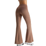 Drawstring-Waist Flare Workout Pants