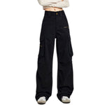 Unisex Wide-Leg Cotton Cargo Pants