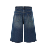 Baggy Bermuda Washed Denim Shorts