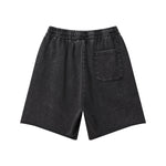 Stone-Wash Raw-Hem Shorts