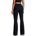 Drawstring Split-Hem Flare Leggings