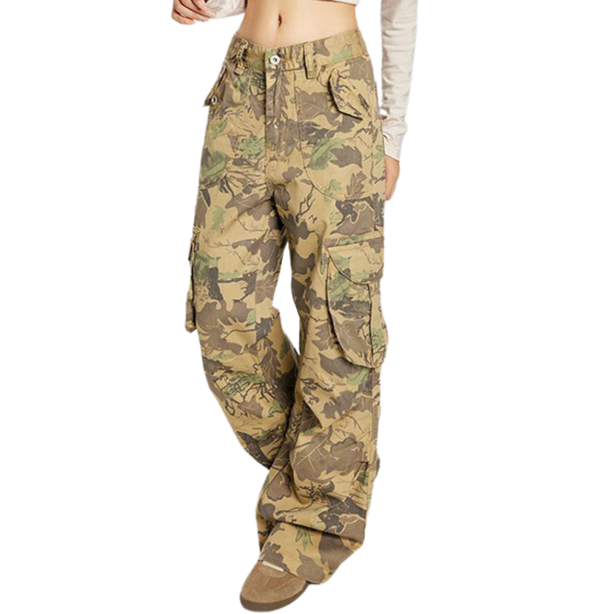 Relaxed Fit Streetwear Camo Cargo Pants