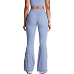 Drawstring Split-Hem Flare Leggings