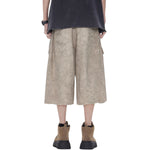 Cargo Wide-Leg Cropped Cotton Pants