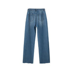 Floral Embroidered Cut-Out Baggy Jeans