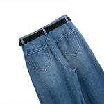 Floral-Embroidered Cut-Out Jeans with Rhinestones