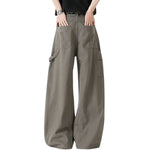 Barrel-Leg Cotton Utility Trousers