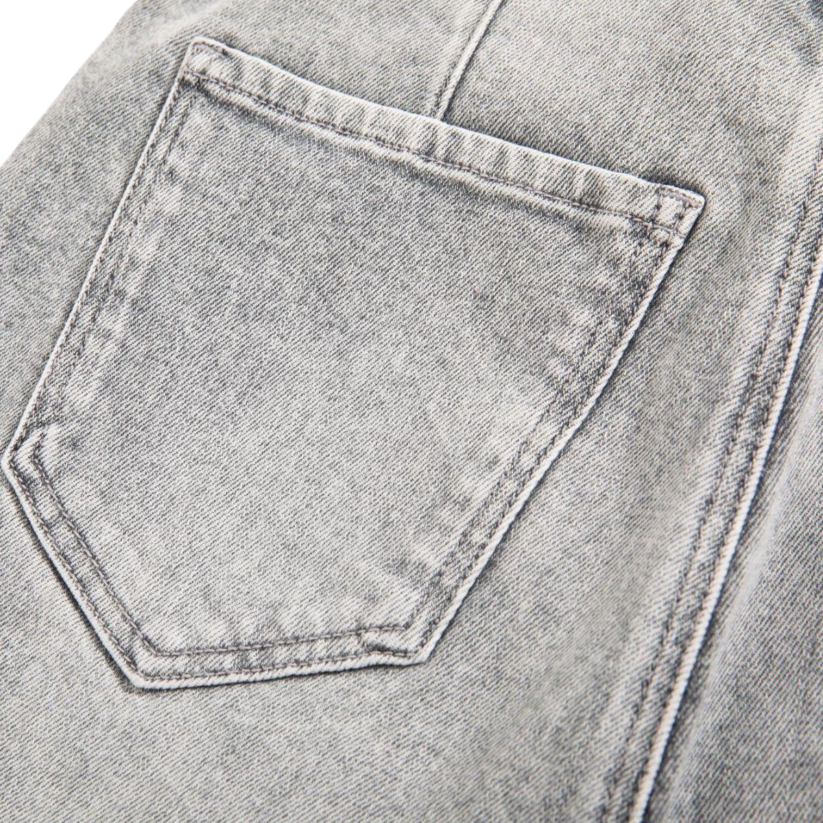 Beaded-Embroidered Floral Cut-Out Ankle Jeans