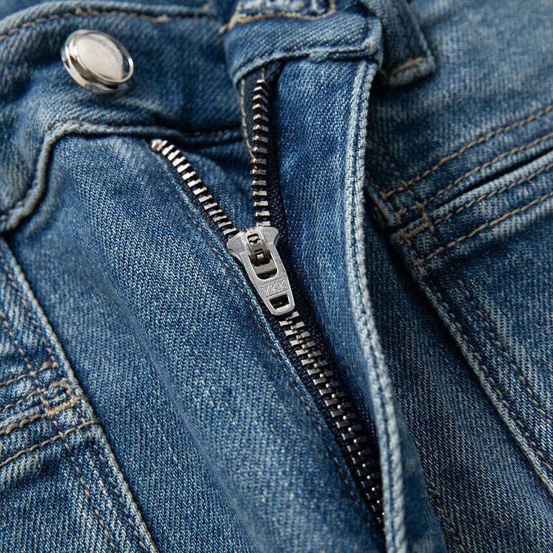 Pearl-Embellished Embroidered Patchwork Cut-Out Jeans