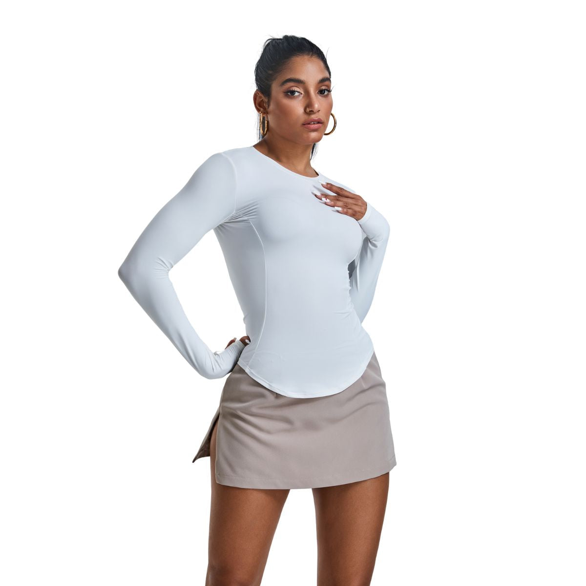 Quick-Dry Slim-Fit Long-Sleeve Tee