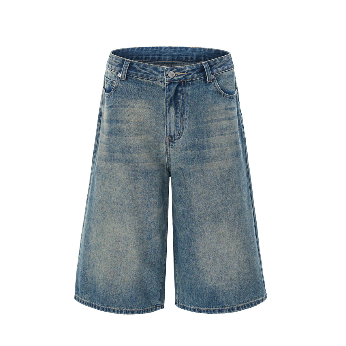 Baggy Bermuda Washed Denim Shorts