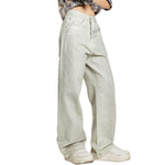 Distressed Dirty White Denim Jeans
