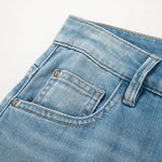 Wide-Leg Rose-Embroidered Cut-Outs Jeans