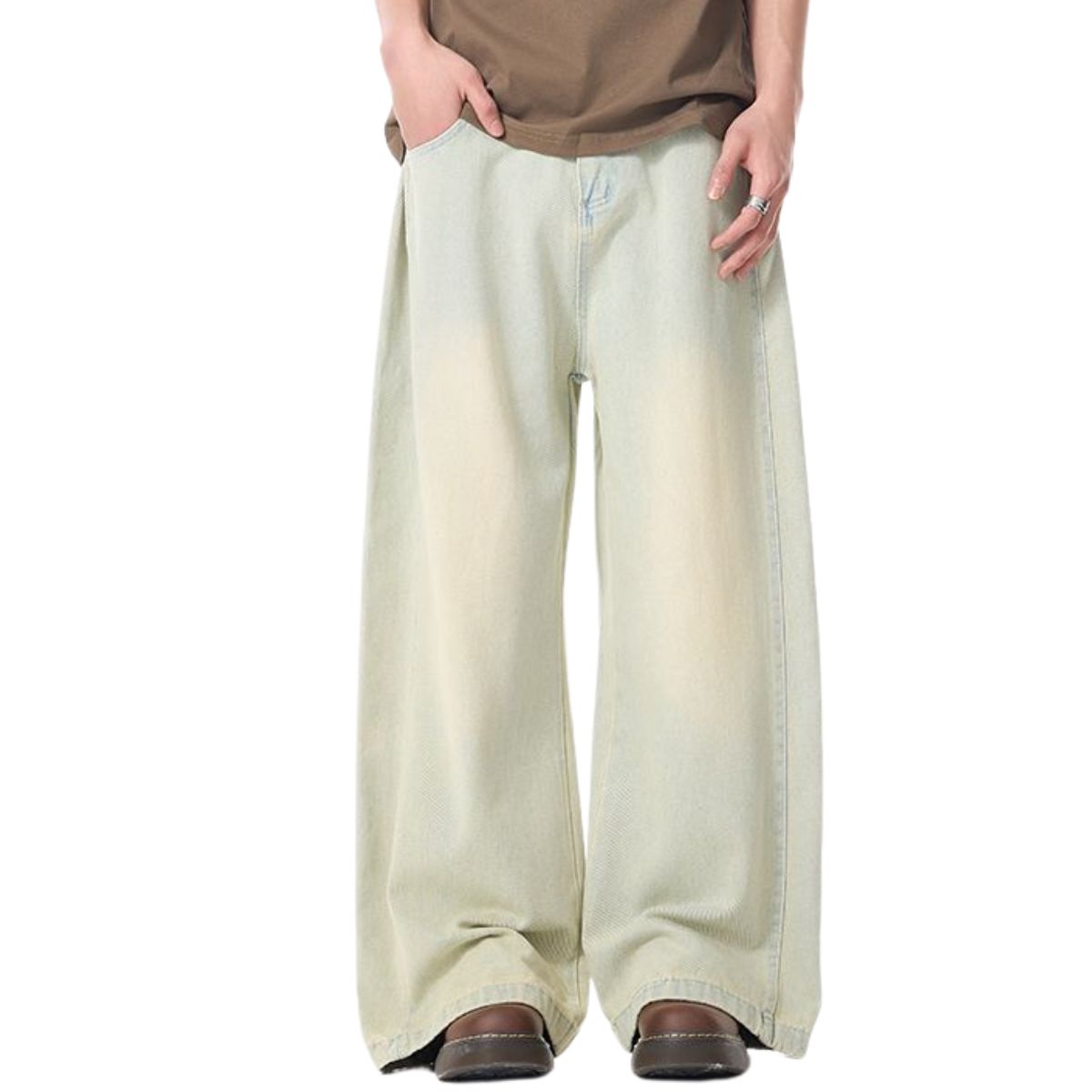 Heavy Washed Oversized Denim Jeans