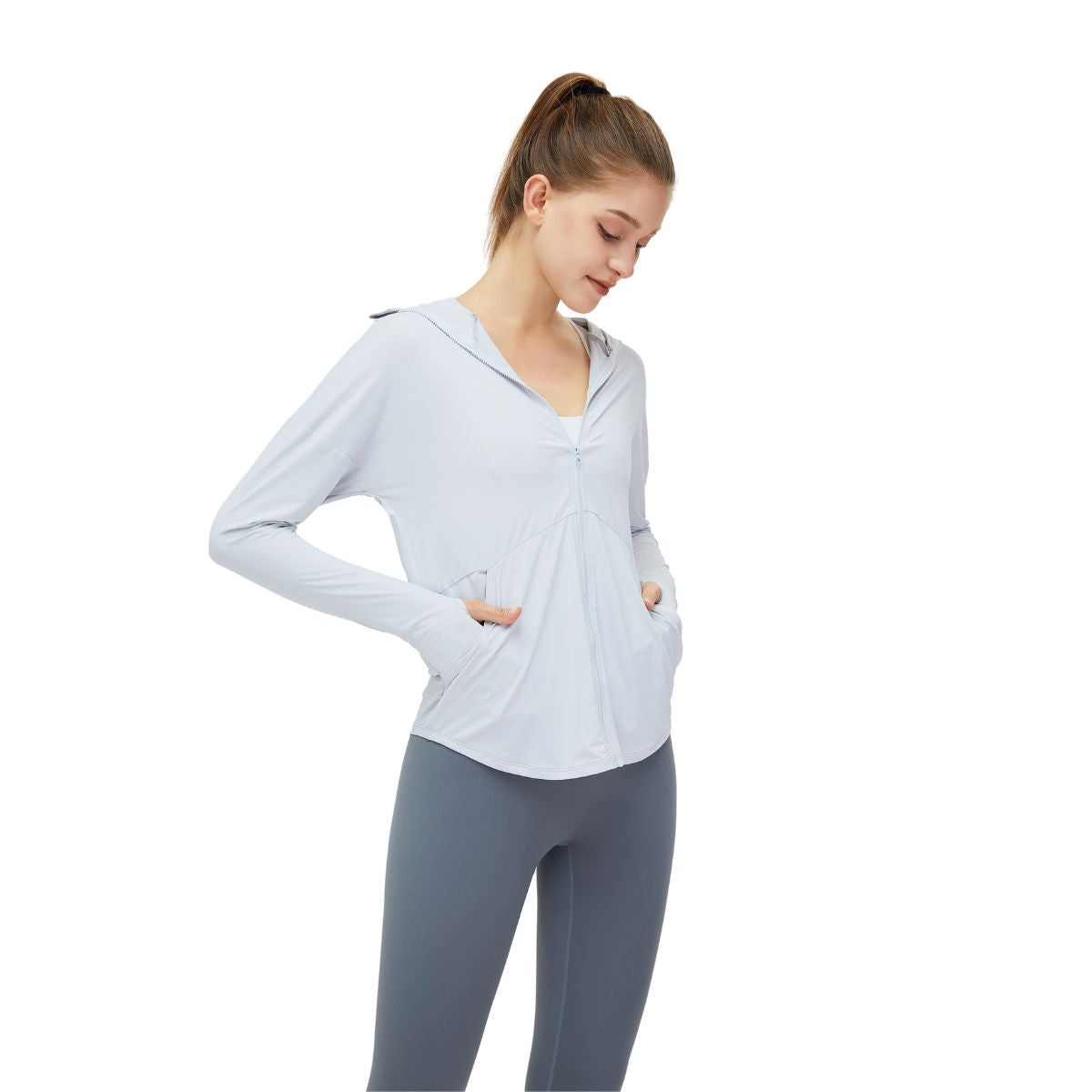 Hooded Full-Zip UV-Protective Jacket