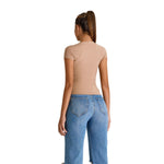 Square-Neck Quick-Dry Slim-Fit Tee