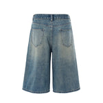 Baggy Bermuda Washed Denim Shorts
