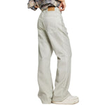 Distressed Dirty White Denim Jeans